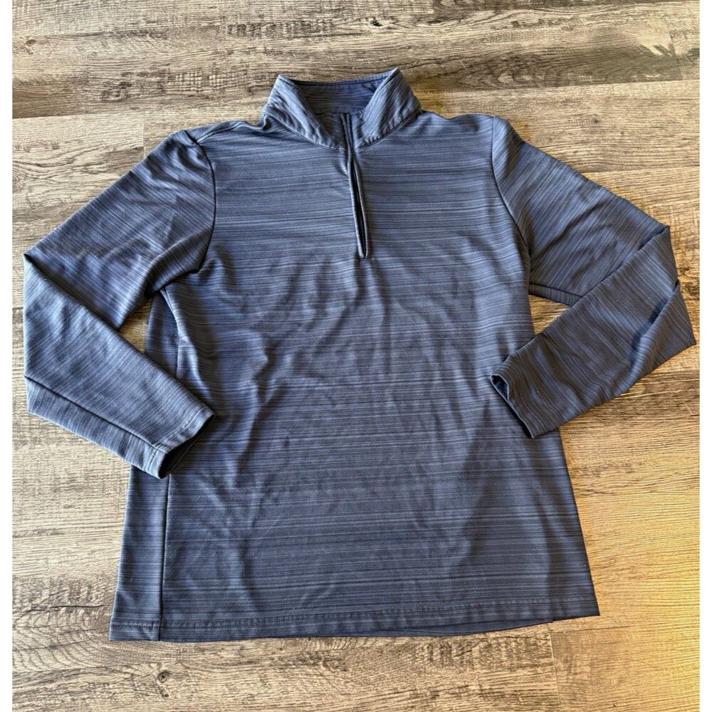 Criquet Quarter Zip Pullover Sweater L Dark Grey Heathered Long Sleeve